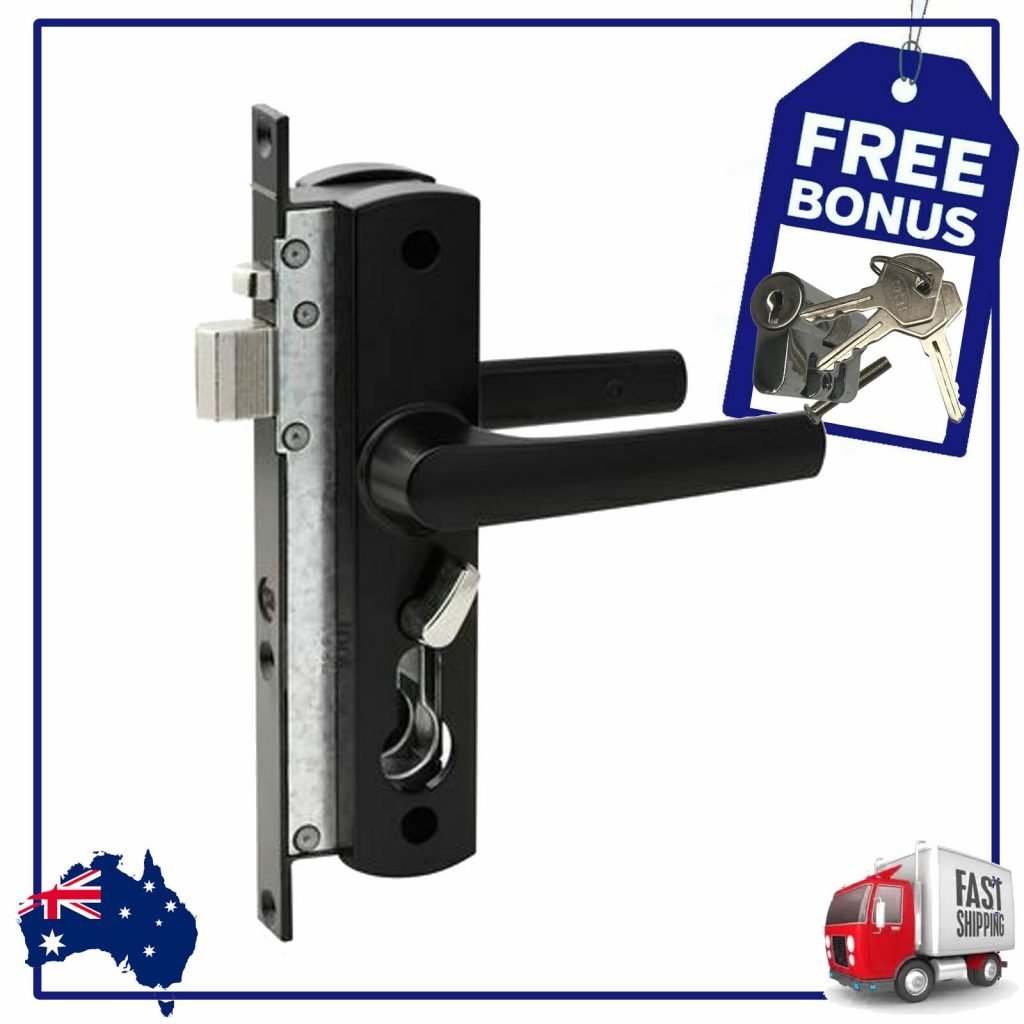 Whitco W850117 Reversible Safety Screen Door Lock – Black, Caravan/RV, Free Post Australia
